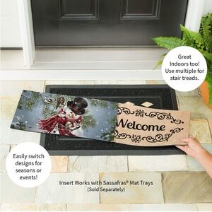 Snowman Snuggles Evergreen Interchangeable Mat Insert